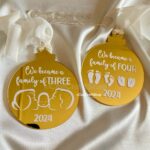 4-inch Mirror Gold-Custom-Christmas Ornament