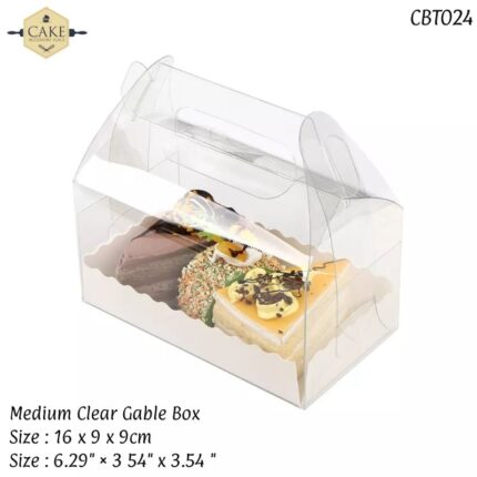 Clear Medium Gable Box - 5pcs