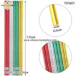 Metallic Gold Paper Drinking Straws CraftsupplyShop CakeAccessoryPlace