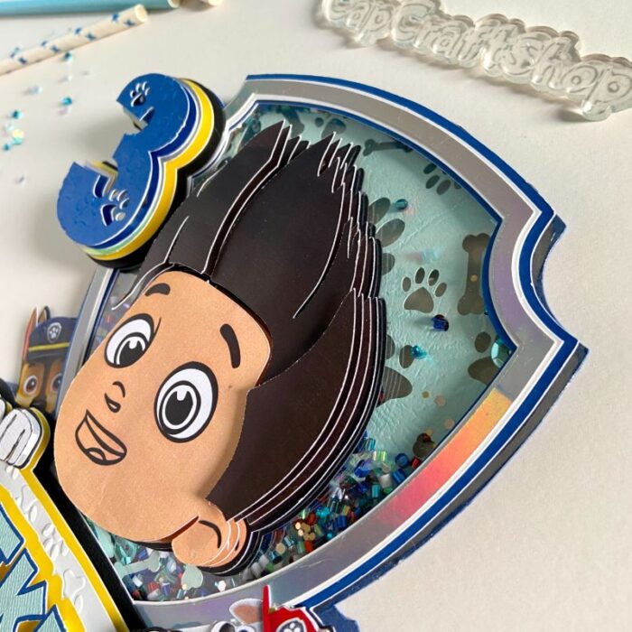 Paw patrol Cake acTopper | Custom Name & Age | Birthday Decoration