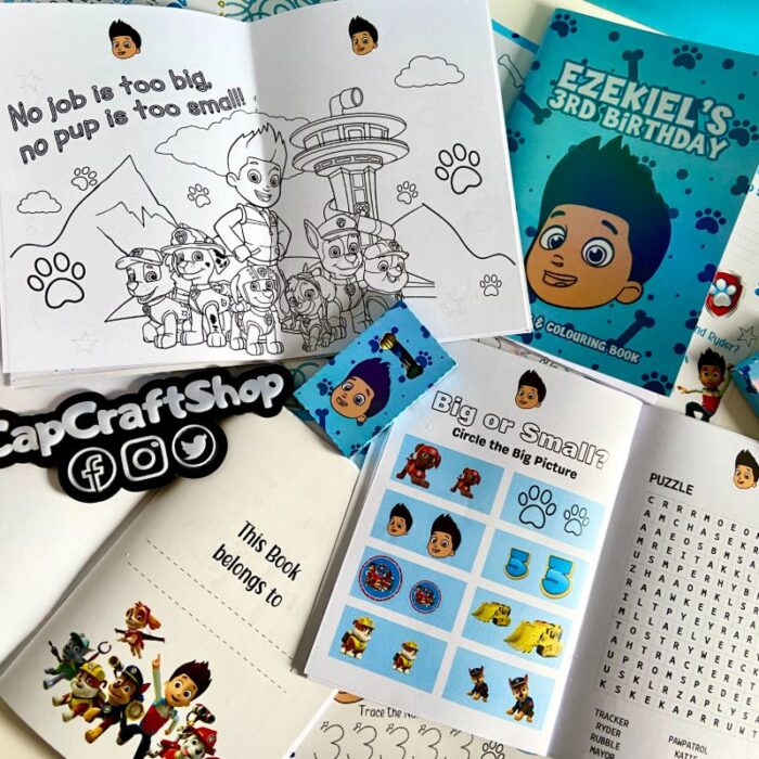 Paw patrol coloring book, ryder activity book, crayon pack