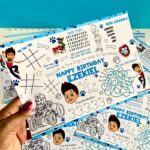 paw patrol third birthday activity sheets, tablemat, activity placemat, activity sheet, ryder, 3 year old