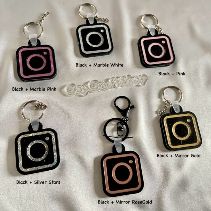 BLACK Scannable Digital Social Media Keychain, NFC, Business Card, Tap and Follow, QR Code, Smart Business Keyring, Tik Tok, Instagram, Cash App