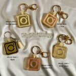 MIRROR gOLD Scannable Digital Social Media Keychain, NFC, Business Card, Tap and Follow, QR Code, Smart Business Keyring, Tik Tok, Instagram, Cash App
