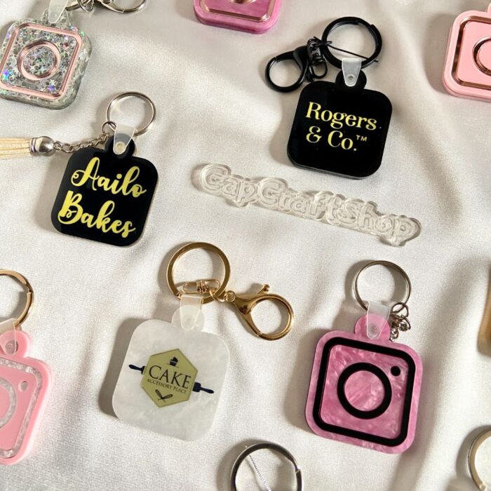 Scannable Digital Social Media Keychain, NFC, Business Card, Tap and Follow, QR Code, Smart Business Keyring, Tik Tok, Instagram, Cash App