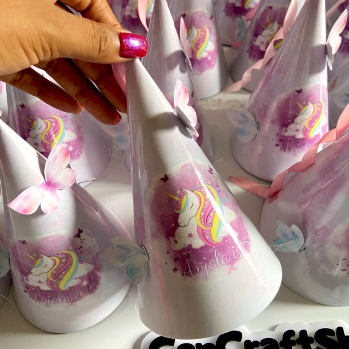 Unicorn Birthday Hat, Pastel Pink Purple Glitter Gold, Birthday Party Hat, Unicorn Hat, Girl Birthday, Unicorn Floral Party Decor