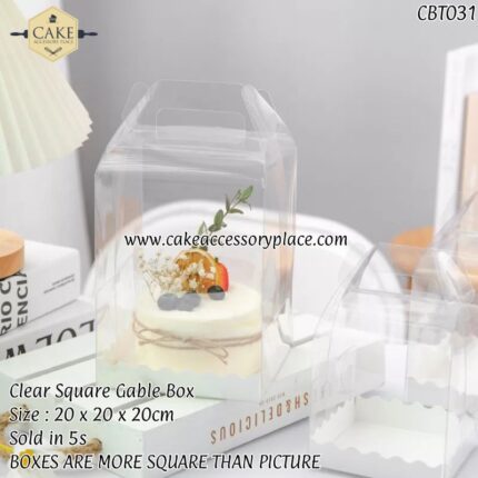 8inch Clear Gable Box - 5pcs