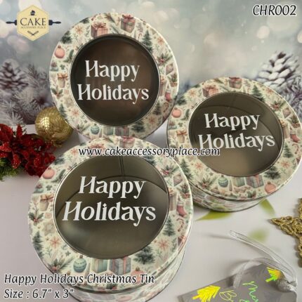cakeaccessoryplace christmas cake tins food grade christmas tins, cookie tins, cake tins, candle tins, gift christmas tins