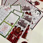 Custom Football Ac milan birthday Activity brochure, activity brochure, football trifold brochure
