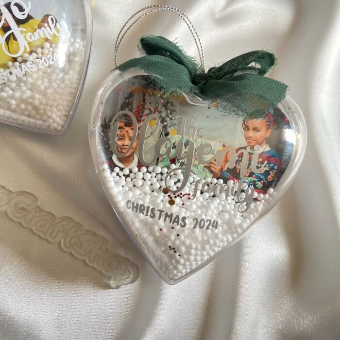 Heart Custom Picture Christmas Ornament