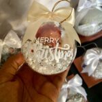 8cm picture shaker christmas ornament