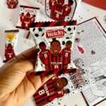 Custom Football Ac milan birthday Activity brochure, activity brochure, football trifold brochure, CapCraftShop Party Box favor, Welch treats, Chivita Juice Box, Chpa Chups Lollipop, Chocolate Bar, Coloring Activity Sheet, Crayons