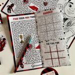 Custom Football Ac milan birthday Activity brochure, activity brochure, football trifold brochure, CapCraftShop Party Box favor, Welch treats, Chivita Juice Box, Chpa Chups Lollipop, Chocolate Bar, Coloring Activity Sheet, Crayons