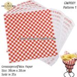 Pattern 1 Greaseproof/Wax Paper - 25pcs