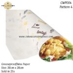Pattern 4 Greaseproof/Wax Paper - 25pcs - Image 2