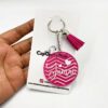 5cm Round Hexagon acrylic keychain