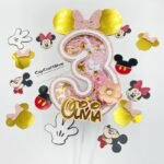 Minnie Themed Shaker Cake Topper