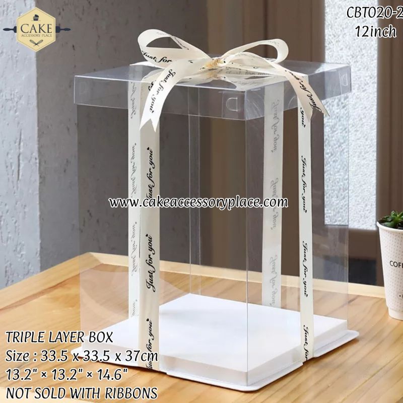12inch-triple-layer-box-2.jpg 12inch White Square Triple Layer Box - 1pcs - Image 1