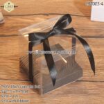 1hole Black Box with Ribbon - 12pcs