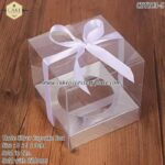 1hole Silver Box with Ribbon - 12pcs