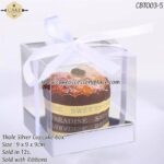 1hole Silver Box with Ribbon - 12pcs - Image 2