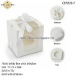 1hole White Box with Ribbon - 12pcs - Image 4