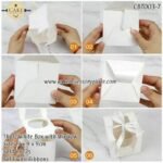 1hole White Box with Ribbon - 12pcs - Image 2