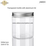 500ml PET Jars with Silver Lids -12pcs - Image 3