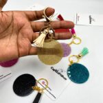 5cm Personalized Round Glitter Acrylic Keychain - Image 10