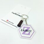 5cm Hexagon Custom Acrylic Keychain