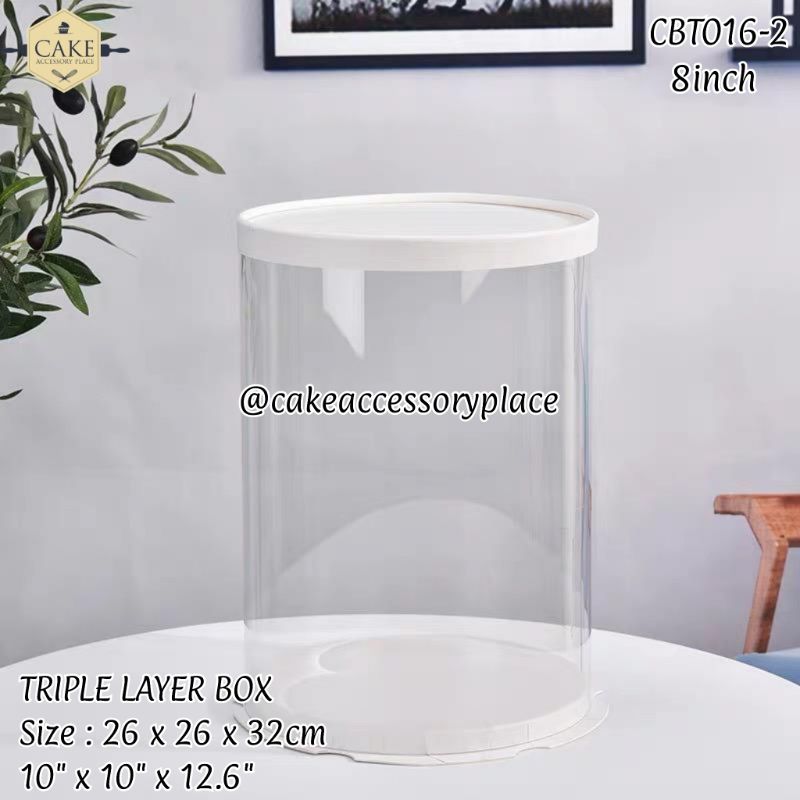 8inch-triple-layer-box-1.jpg 8inch Round White Triple Layer Box - 1pcs - Image 1
