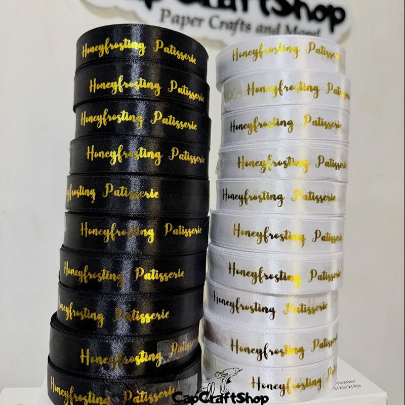 Cakeaccessoryplace capcraftshop 2cm custom satin ribbon