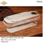 300ml Clear Blister Pack with Lids - 25pcs - Image 3