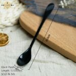 6.5inch Individually Wrapped Black Spoons - 50pcs