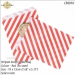 Stripe Kraft Cookie Bags - 60pcs - Image 3