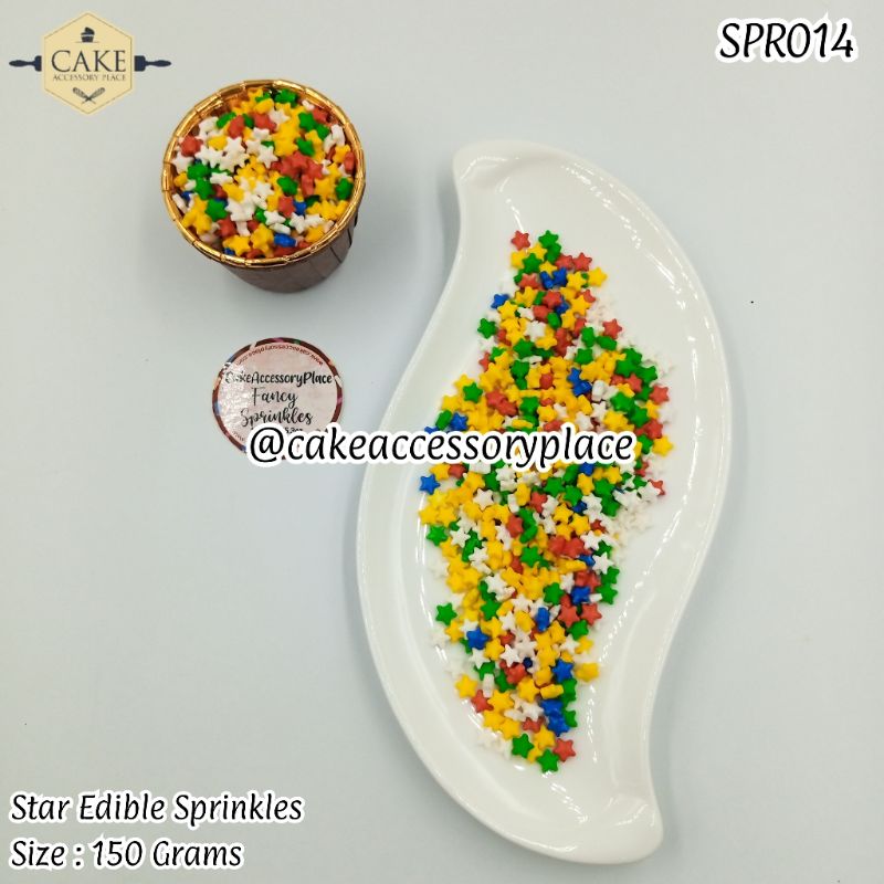 SPR014-3.jpg SPR014 Star Multicolor Sprinkles - Image 1