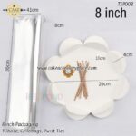 White Scallop Base Packaging - 10pcs - Image 4