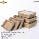 1000ml One Compartment Kraft Plates - 25pcs - Image 2