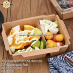 1200ml Two Compartment Kraft Plates - 20pcs - Image 2