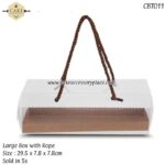Large Kraft Clear Box With Rope - 5pcs