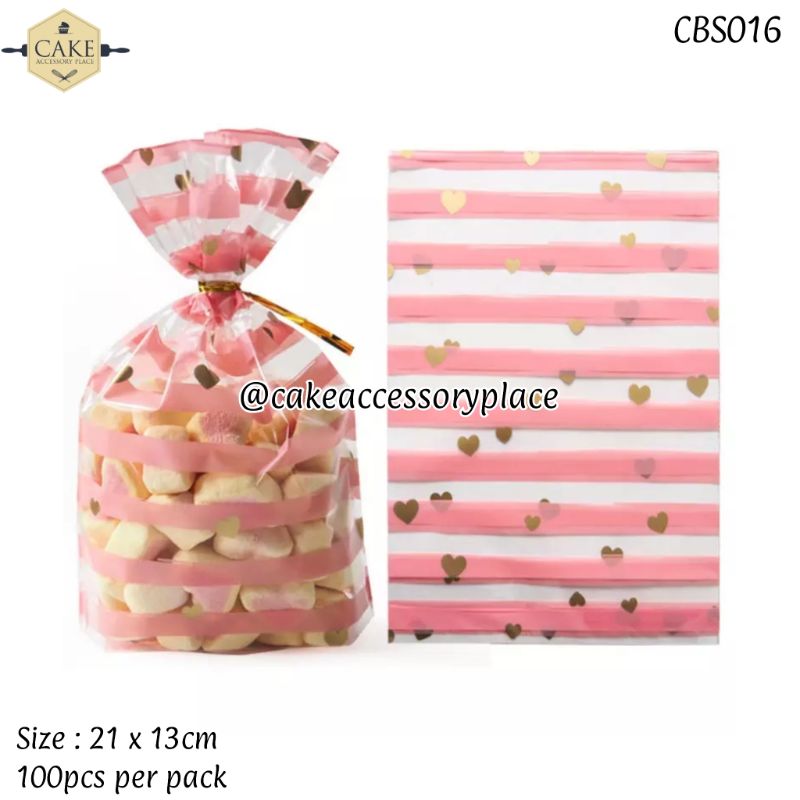 cookie-bags-16.jpg Pink & Gold Cookie Bags - 100pcs - Image 1