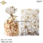 Yellow Flower Cookie Bags - 100pcs