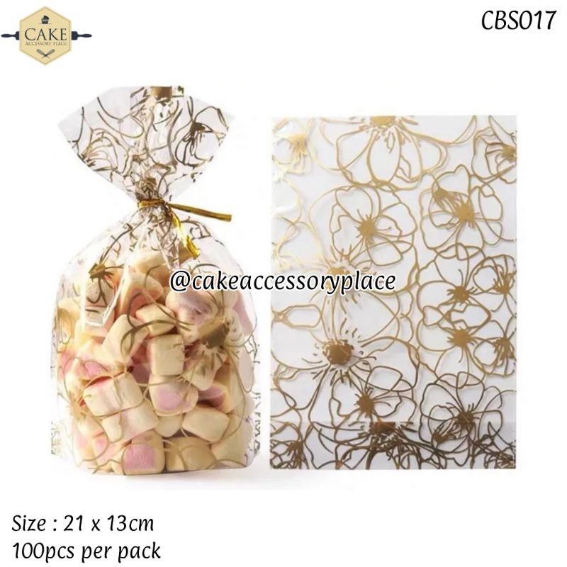 cookie-bags-19.jpg Yellow Flower Cookie Bags - 100pcs - Image 1