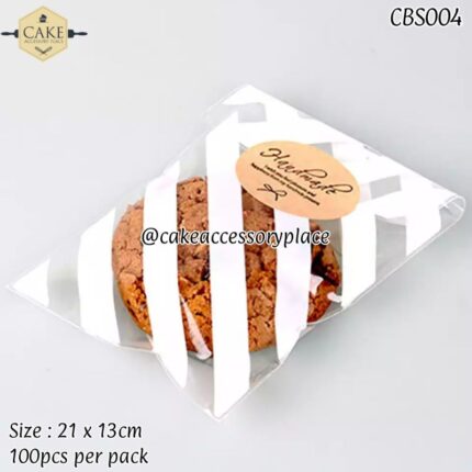 Striped Cookie Bags - 100pcs
