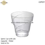 150ml Spiral Cups with Lids- 25pcs - Image 2