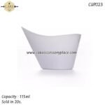 115ml Fancy White Cups- 20pcs