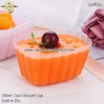 130ml Clear Shell Rectangle Cups- 25pcs