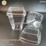 200ml Square Cups with Lids- 20pcs