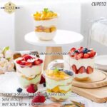 500ml U-shaped Parfait Cups with Lids- 50pcs