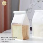 White Slim Bread Bag - 10pcs
